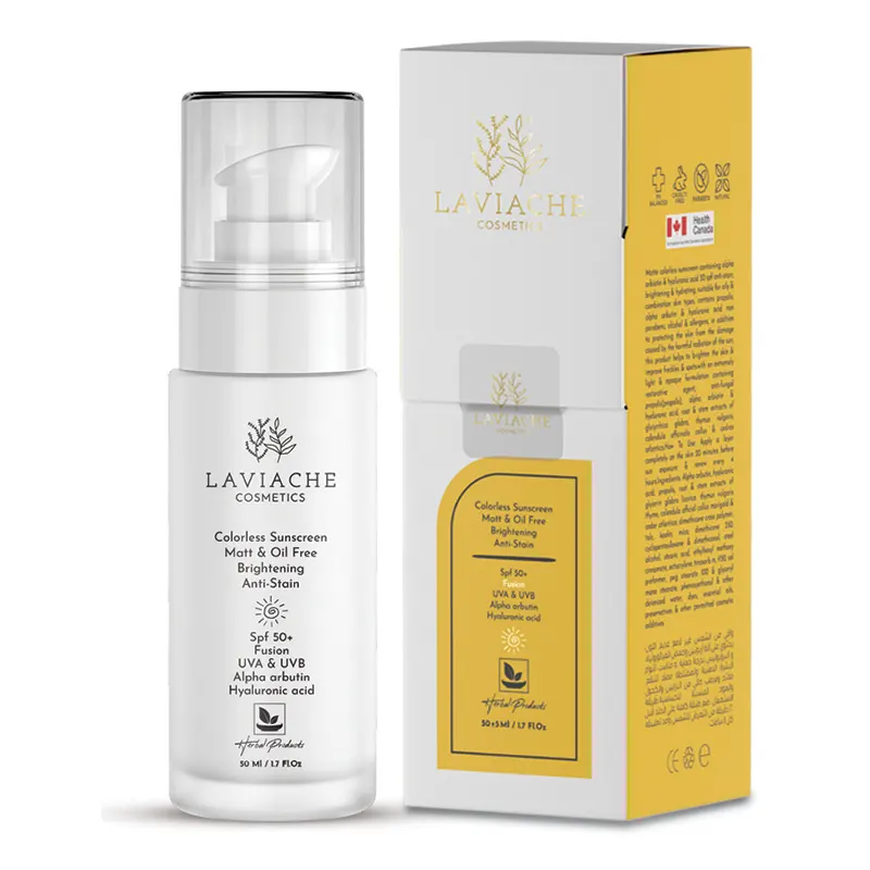 کرم ضد آفتاب مات SPF50 بر پایه آب لاویاچه مناسب پوست چرب و مختلط (50 میلی لیتر)